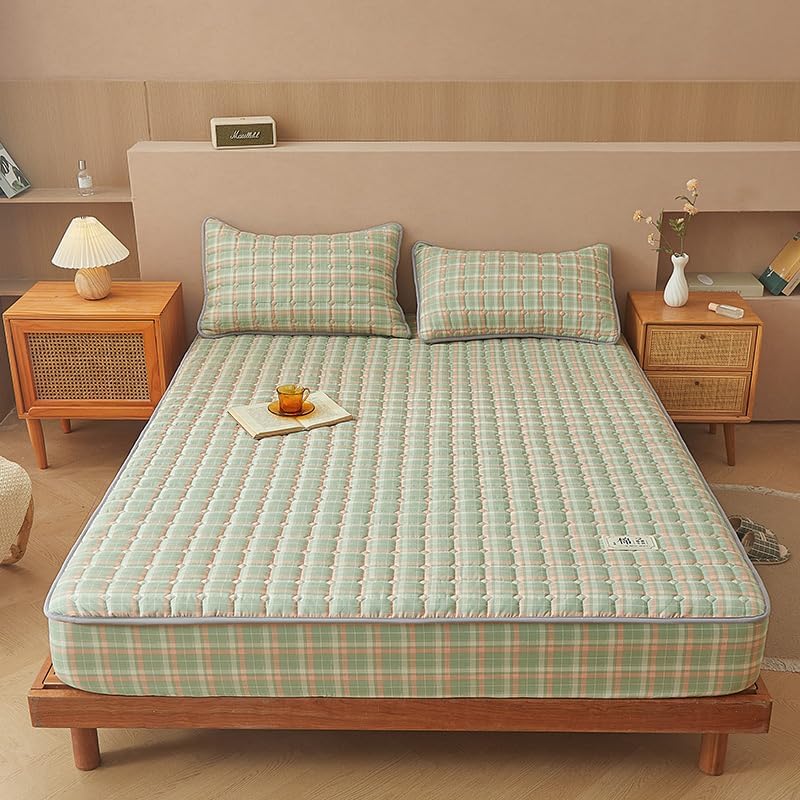 Mattress Protector, Quilted Mattress Protector with Deep Pocket up to 11 Inches, Soft Breathable Noiseless Bed Pad Topper, Bed Cover for Home, Bedroom (04,Queen 60"x80")