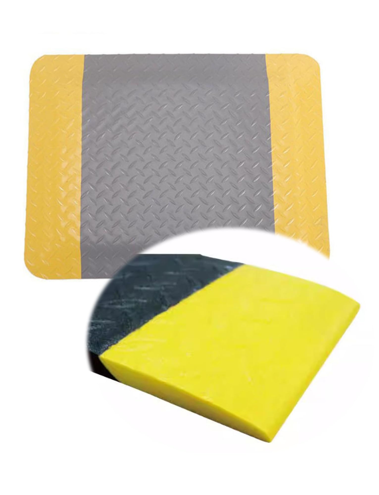 GTHTUHFD Ergonomic Anti-Fatigue Esd Floor Mat For Workshops - Commercial Safety Support Mat - Ideal For Standing Comfort In Industrial Settings,Grey-80X70CM