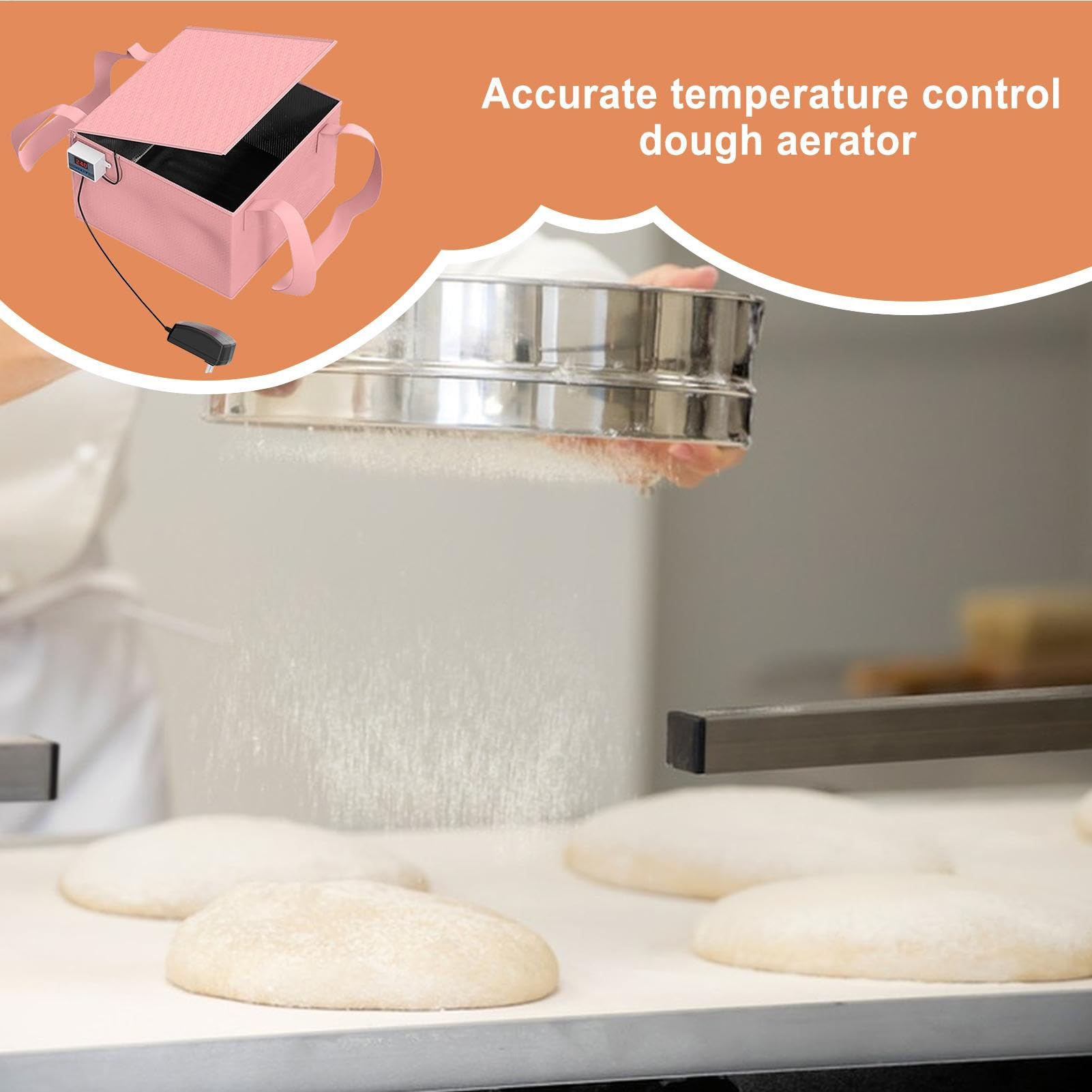 Générique Étuve À p-ain Avec Chauffage | Kit D'étuve À p-ain Boîte De Fermentation De Pâte À Pizza Contrôle De La Température Accessoires De Fermentation Pour La Fabrication De p-ain, Yaourt, Natto