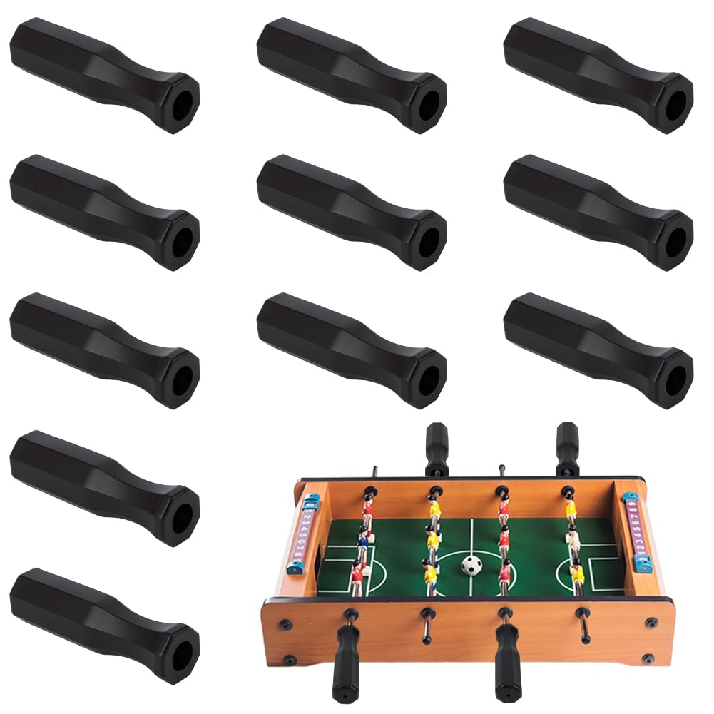 BENECREAT 12 set Impugnature Calcio Balilla Plastica Ricambio Universali Nero