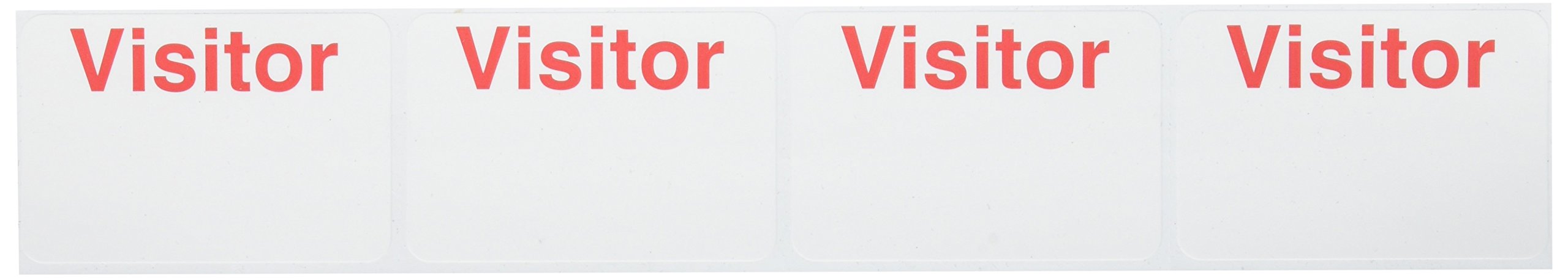 Badge SecurAlert rouge visiteur un jour à clipser pour l'identification