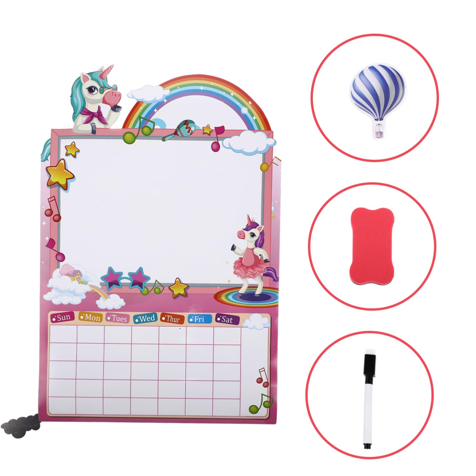 TOPBATHY 5 Set Bloc notes mini frigo per bambini mini lavagne lavagnetta bambini lavagnette per adesivi congelatore utensili da cucina calendario da lavagna cancellabile a secco pvc
