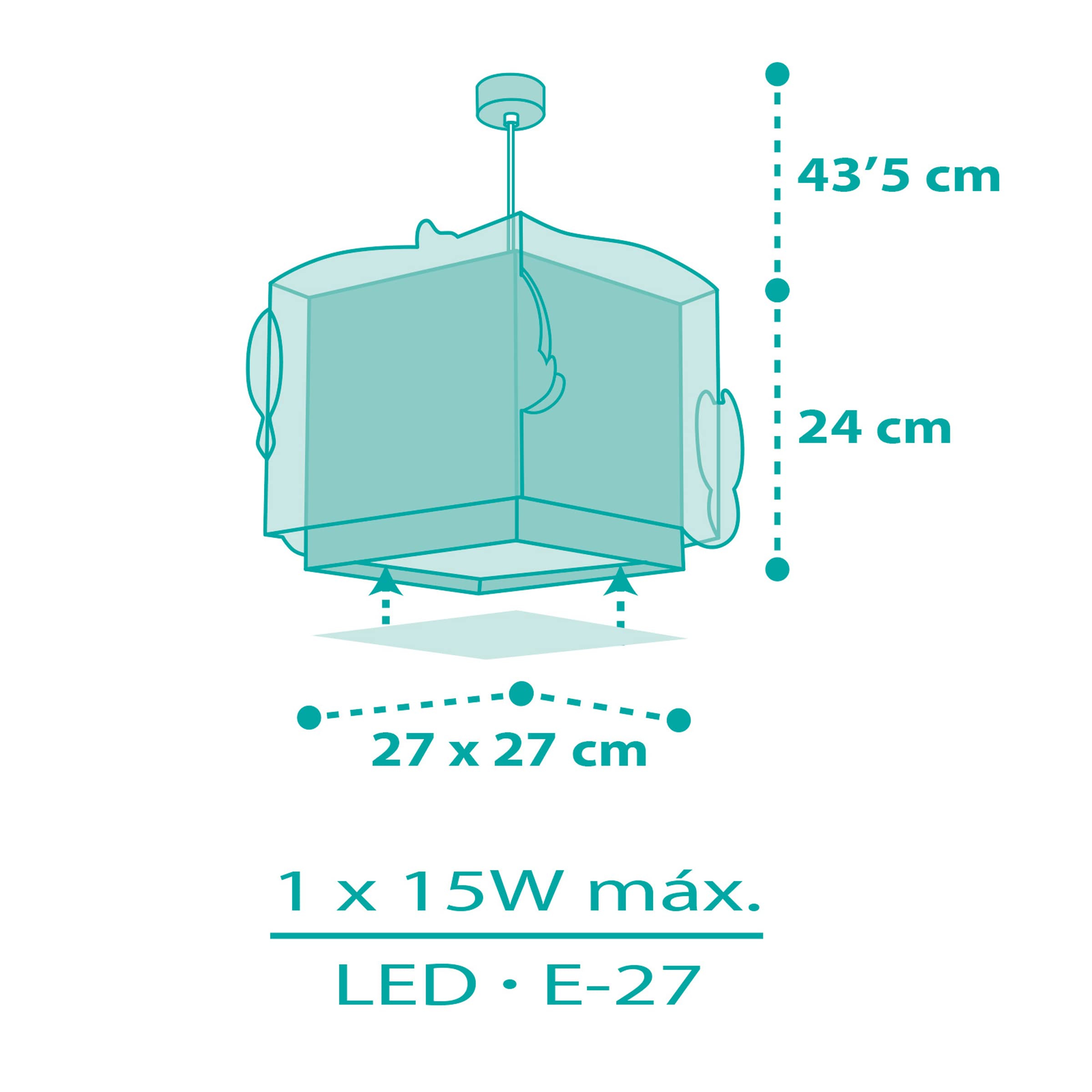 Dalber Lampada da soffitto a sospensione per Bambini Mermaids Sirene