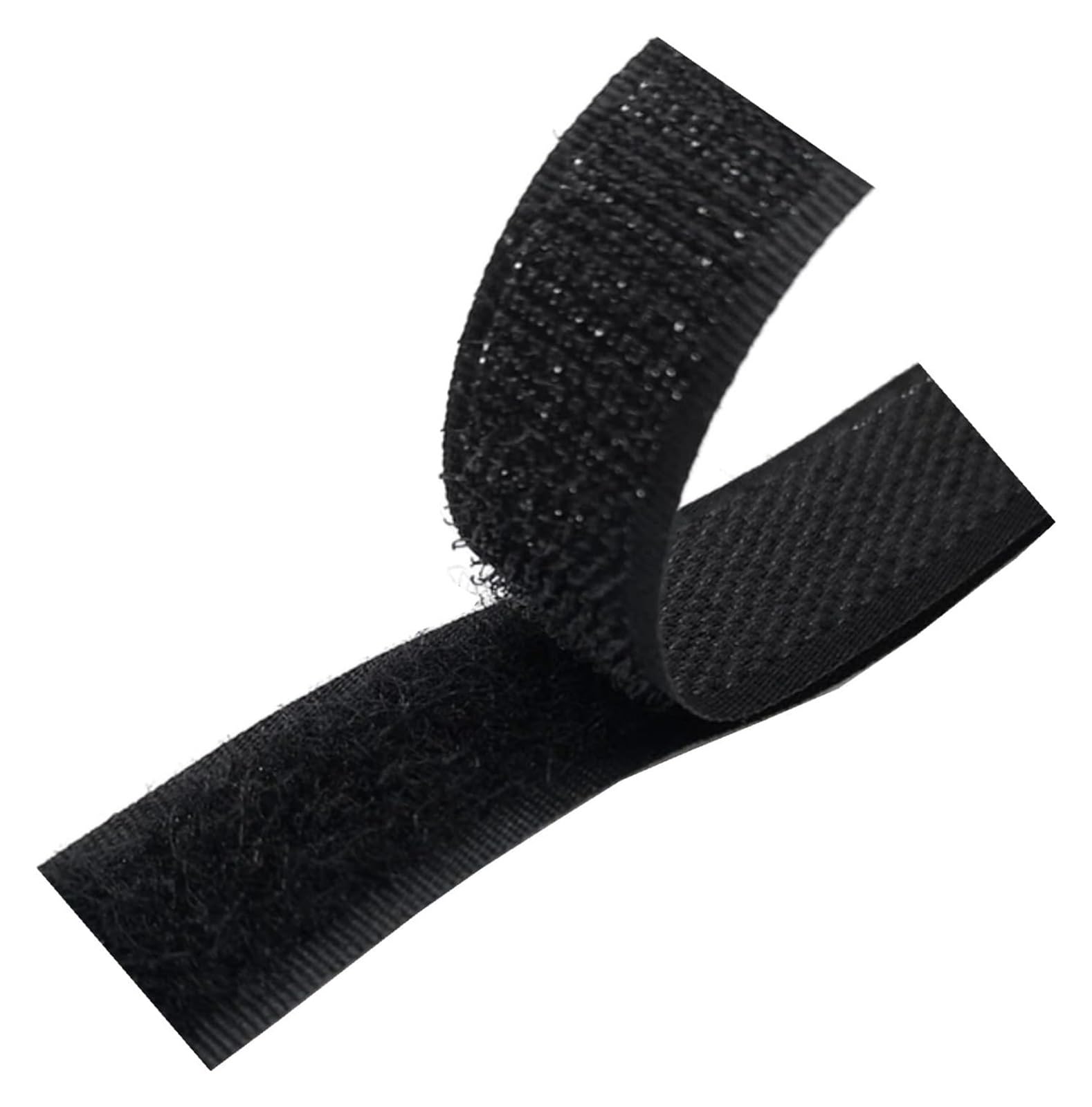 Taśma rzepowa Taśma rzepowa do szycia tkanin, 25 mm, 5 jardów, nieprzylepna, klejąca strona, taśma mocująca, paski nylonowe, blokująca(Black,25mm x 25 Yards)
