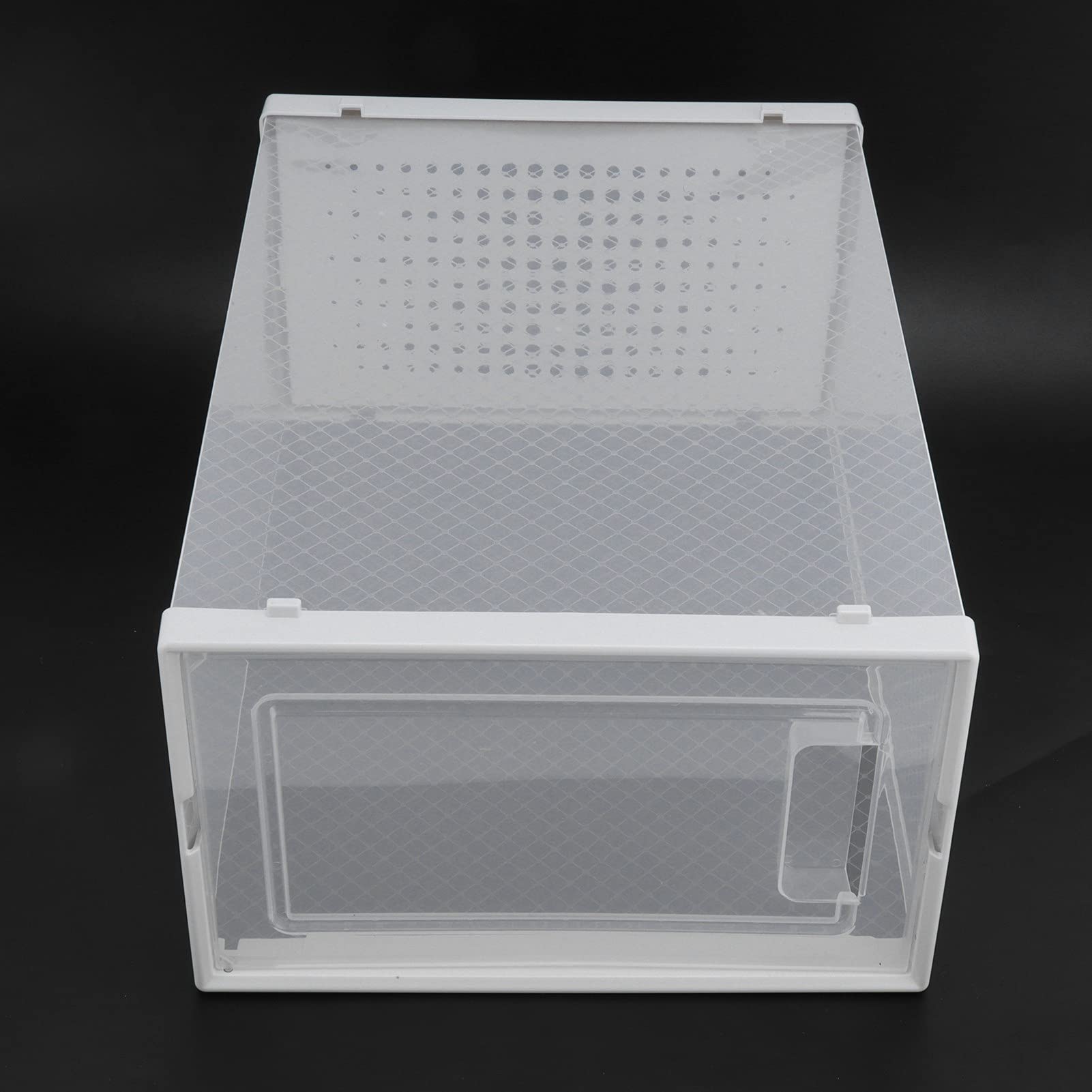 Alvinlite Caja de Almacenamiento de Zapatos con Tapa Caja de Almacenamiento Plegable Caja de Zapatos de plástico Transparente 10 Piezas Caja