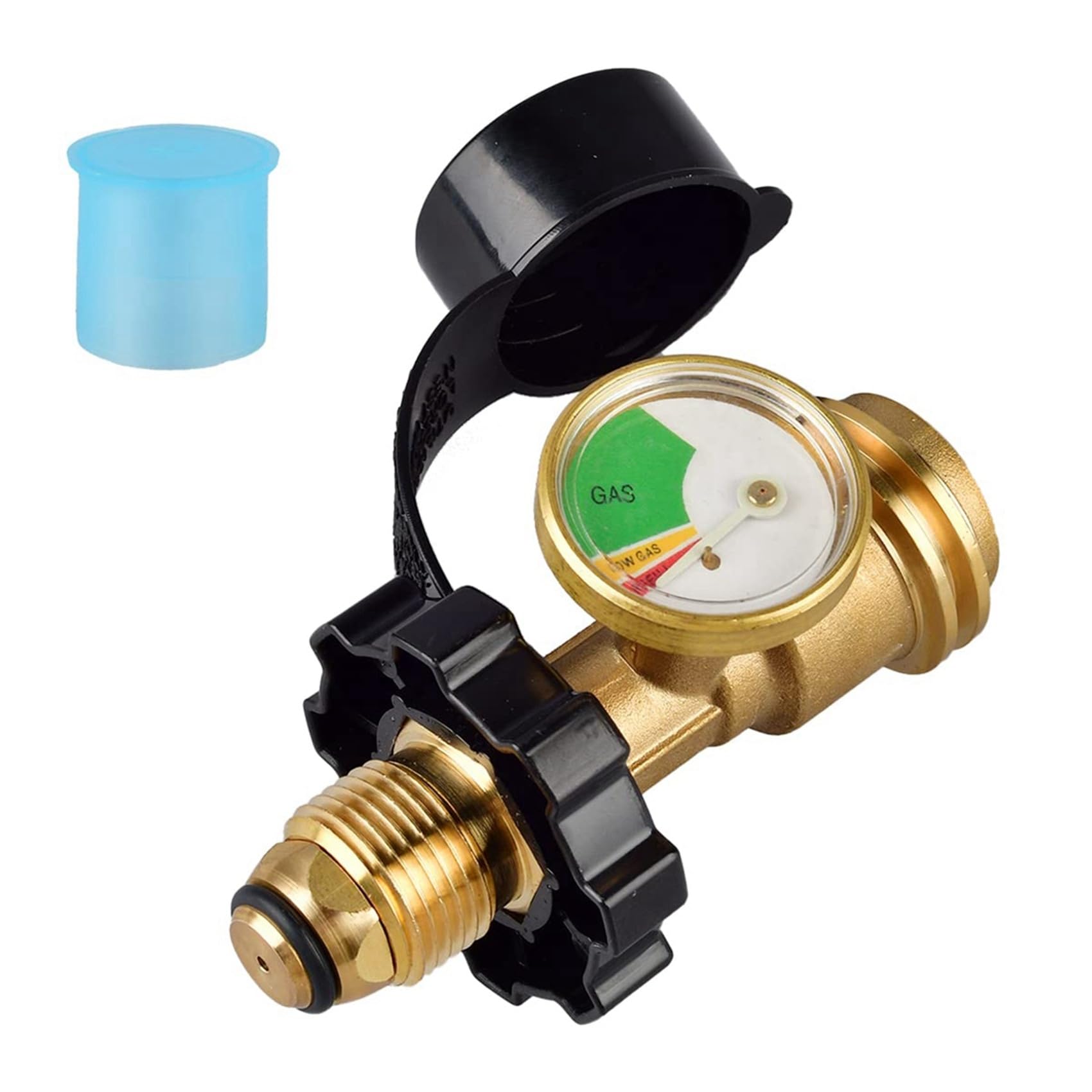 3 x uniwersalny adapter do zbiornika na propan, z manometrem, przekształca QCC1/typ 1, wskaźnik poziomu napełnienia zbiornika na propan, do kampera, cylindra