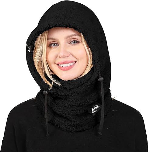 EXLBES Pasamontañas de forro polar, máscara de esquí de invierno para hombres y mujeres, resistente al viento, cubierta facial cálida para clima frío