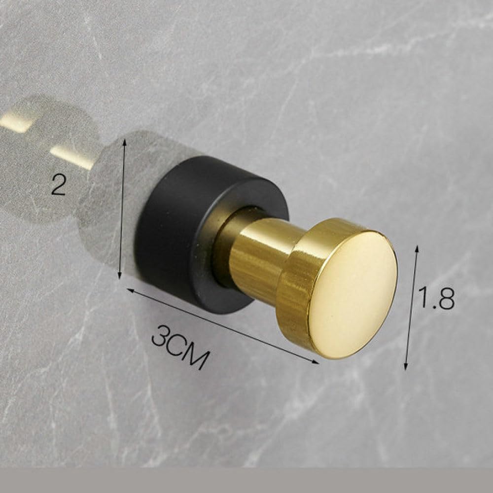 Robe Hooks Brass Clothes Hanger Household Small Decoration Rustproof Towel Hook Coat Hanger Key Rack Bathroom Accessories,5pcs Gold