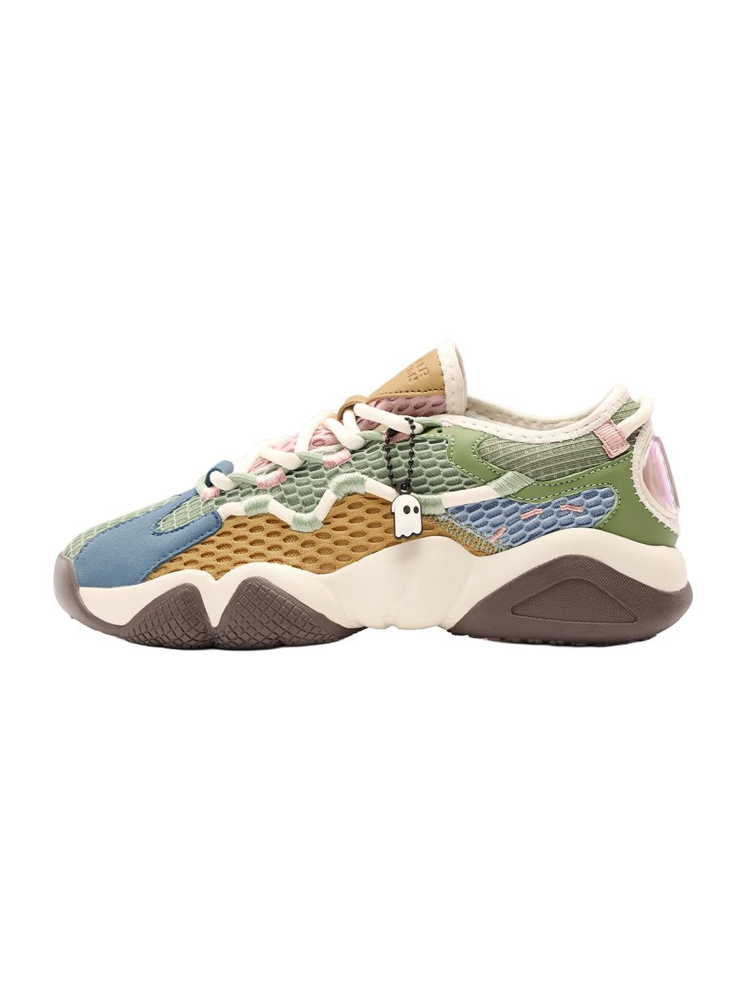 Bubbles: Popsicle Women and Girls Low Top Sneakers | Green & Blue Colourblock Trainer with Breathable Mesh, Cushioned Sole & Textured Rubber Outsole-image-7