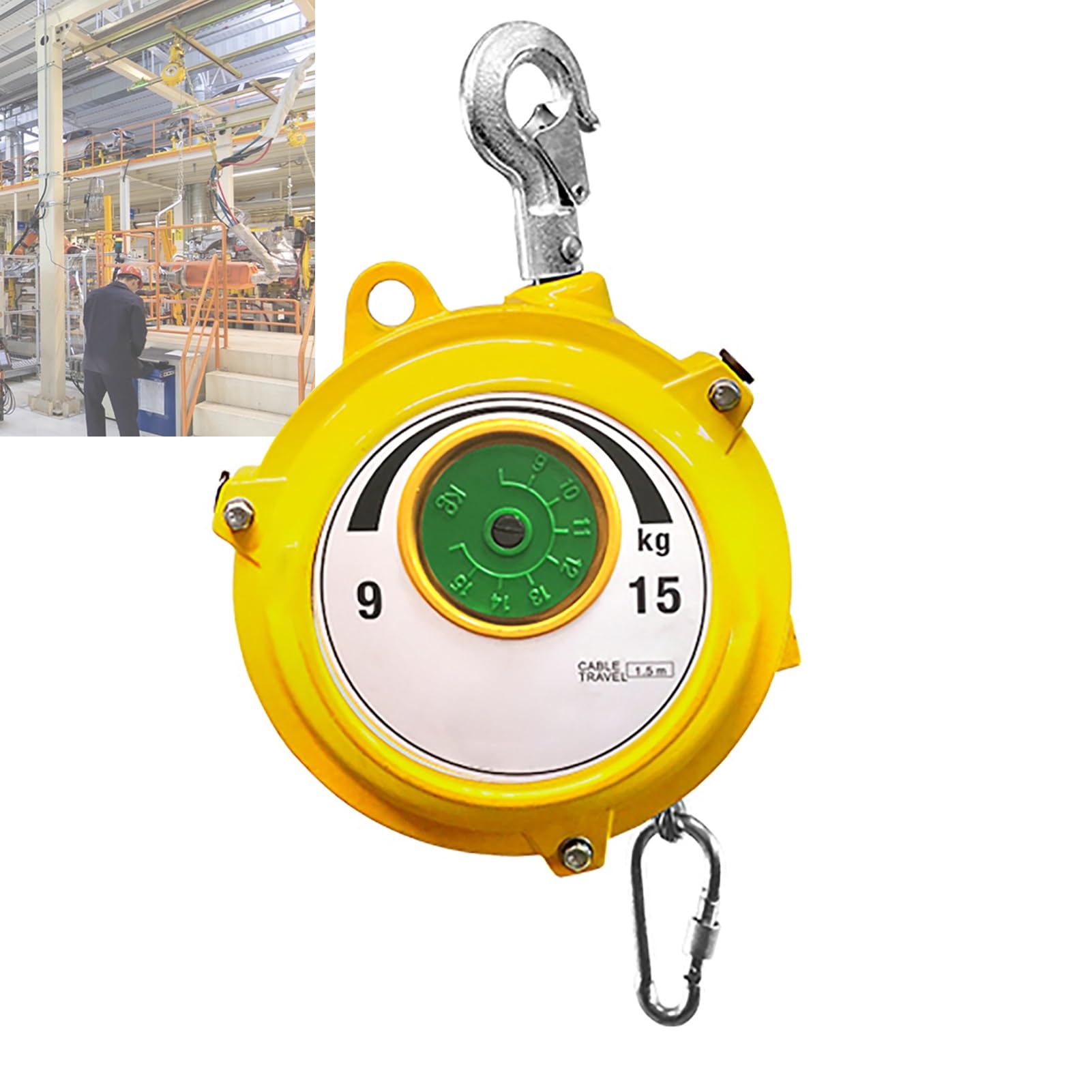 Retractable Spring Balancer, Spring Balancer Holder 1.5m 1-60kg(9-15kg)