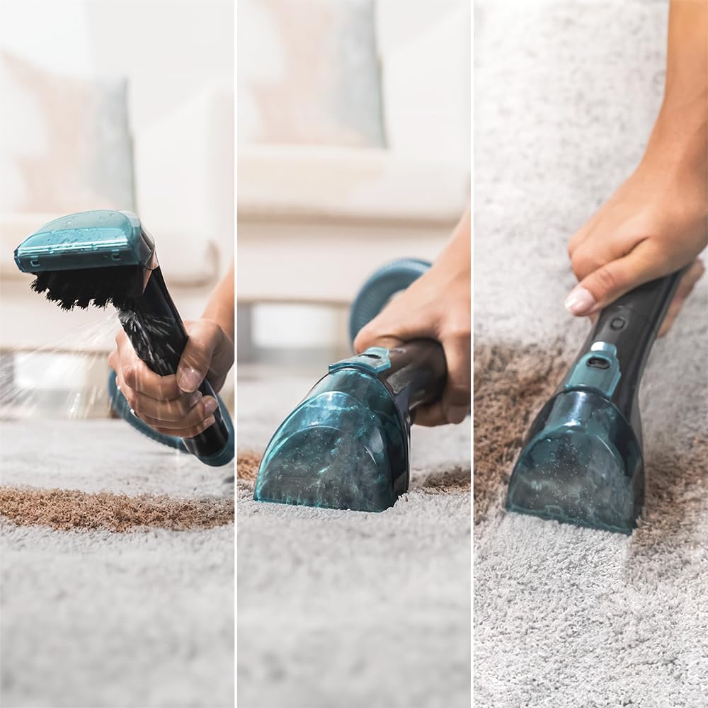 Cecotec Aspirapolvere Lava Tappeti Conga Carpet&Spot Clean Liberty Xl, 150W, 3in1:Spruzza, Pulisce e Aspira Anche i Finestrini, Autonomia 30 Min, 2 Serbatoi, Spruzzatore D'Acqua e Accessorio Lavavetri