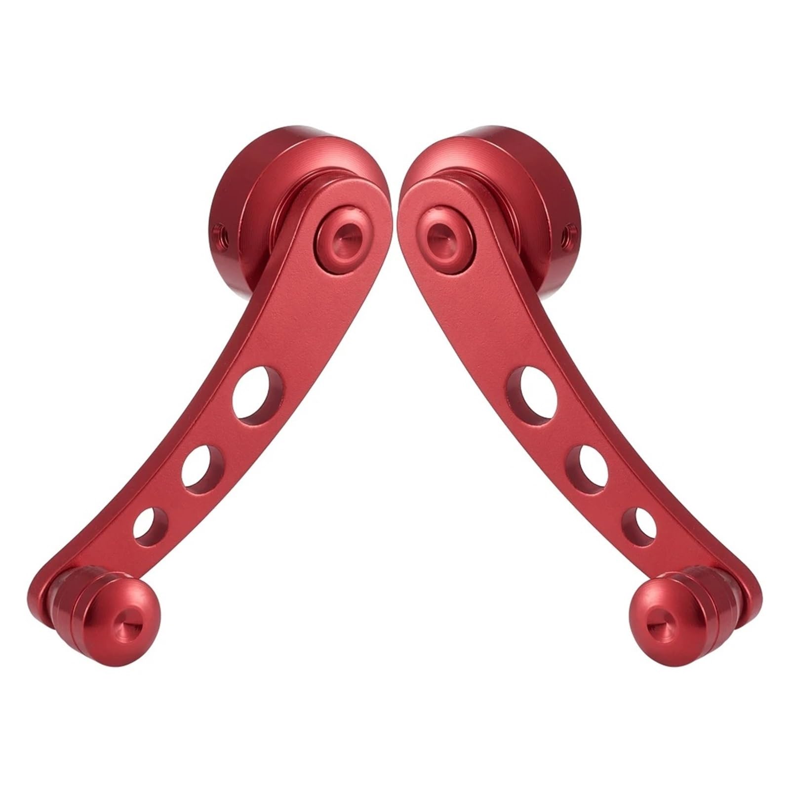 SAMWDK Glass Lifter 2piece Universal Aluminum Alloy Car Window Riser Winder Crank Glass Closer Handle Window Crank Handle Car Window Regulator(Red)