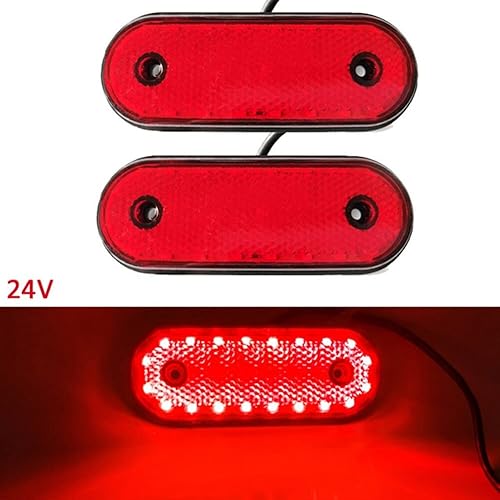 Miniatura 3 de Luz trasera LED de 24 V, 4 luces laterales de remolque, luces de freno de remolque, luces de freno delanteras y traseras, luces de liquidación para