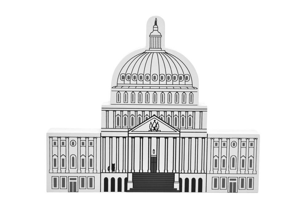 Xenos Gifts Cat's Meow Village Washington D.C. US Capitol (Printed on Both Sides)