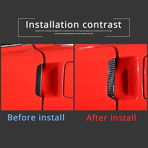 Miniatura 3 de PIUGILH Protector de arañazos para manija de puerta exterior de automóvil, cubierta de fibra de carbono, película protectora antiarañazos,