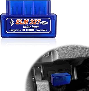 Mini ELM327 OBDII Car Auto Diagnostic Scanner, Car Professional Bluetooth Scan Tool and Code Reader for Android Windows