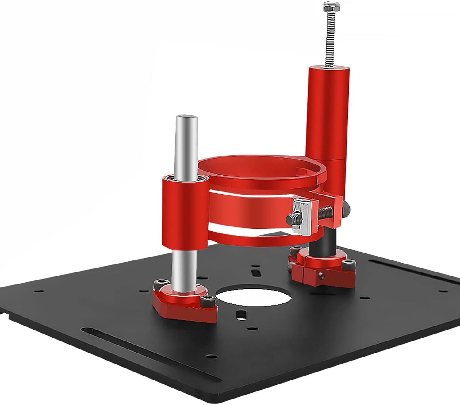 Router Lift System, Under Table Router Base with Above Hand Crank