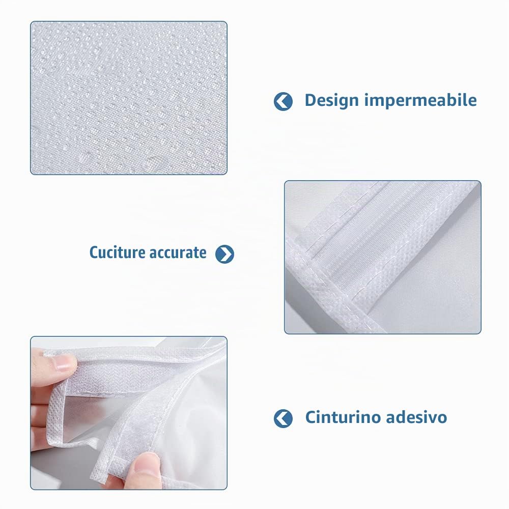 Custodia protettiva per indumenti per indumenti,Cerniera completa, borsa per la conservazione dei vestiti sospesa traslucida a prova di polvere, impermeabile, per armadio