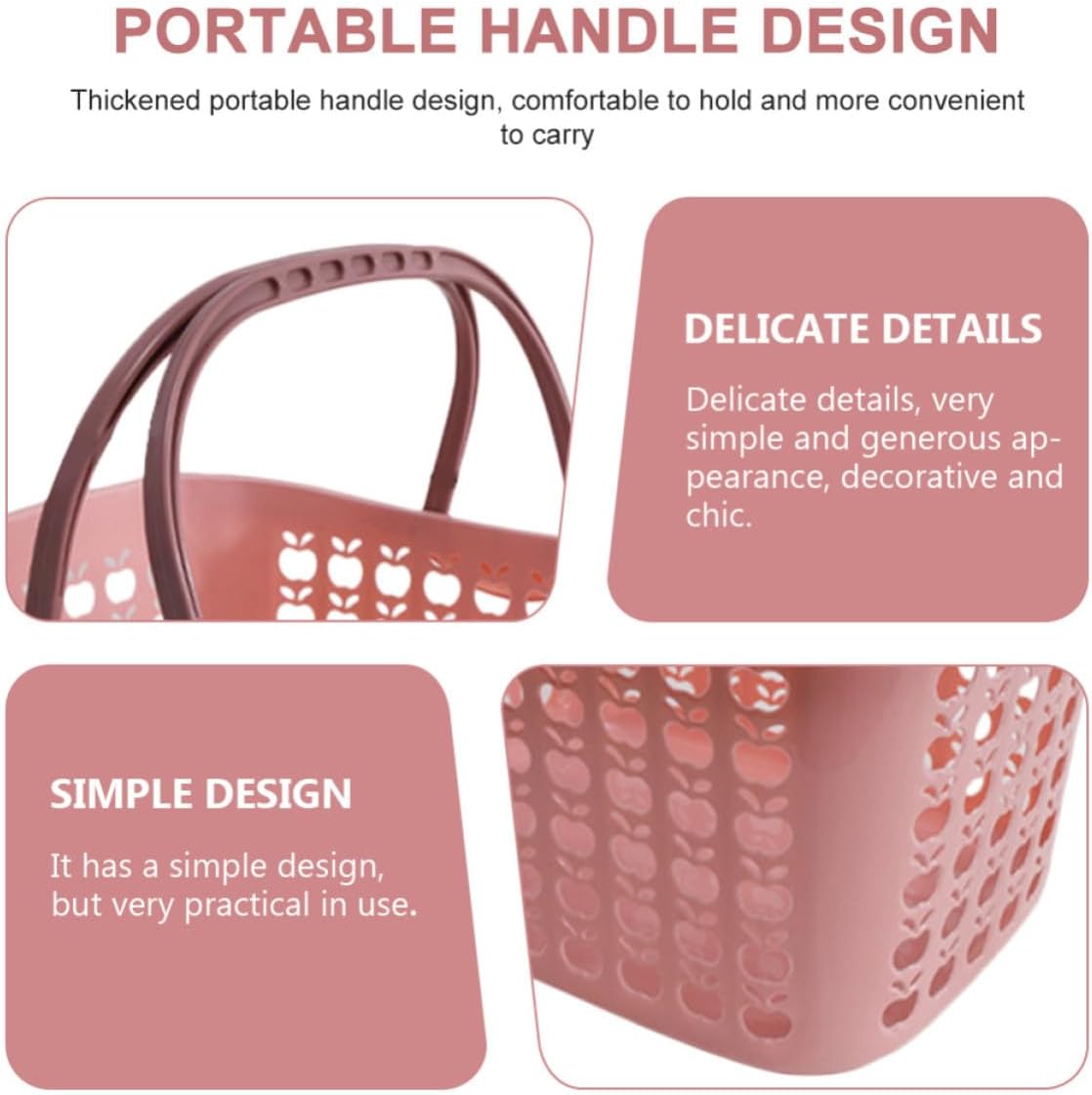 Plastic Shopping Basket for Fruit and Vegetables, Home Storage
