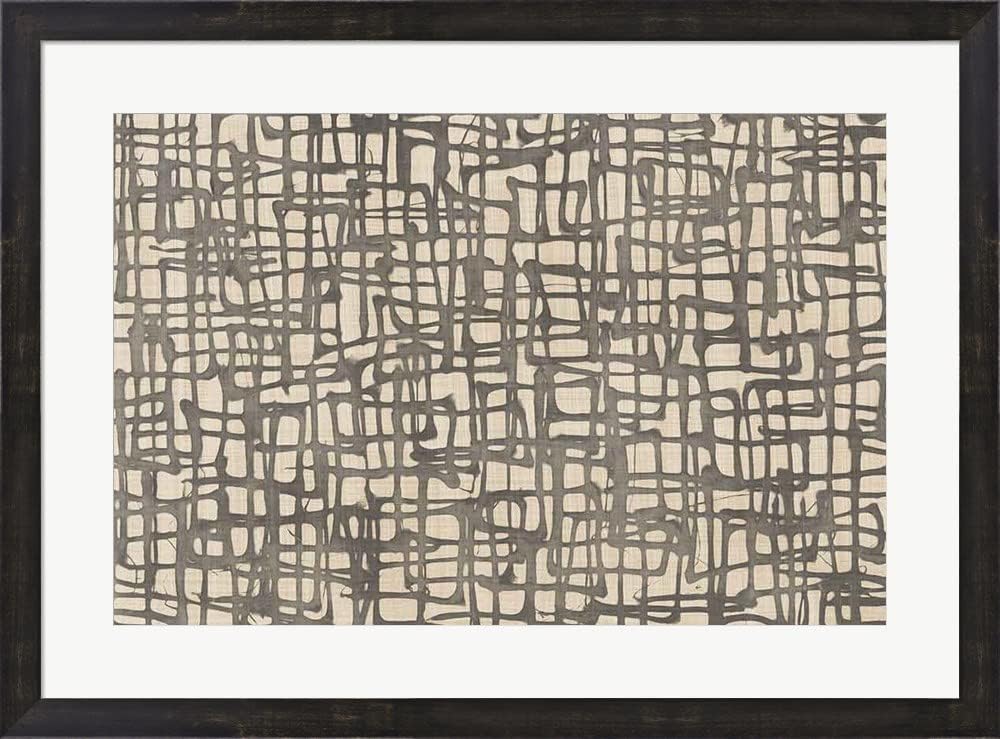 Endless Squares Natural by Wild Apple Portfolio Laminated Art Print, 12 x 8 inches