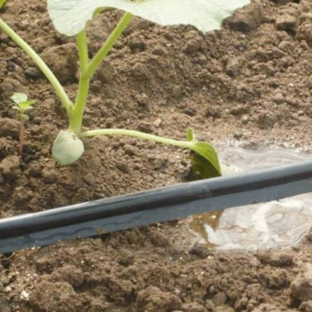 Cinta para riego por goteo, Cinta de goteo de laberinto de una sola hoja de 16 mm, manguera de riego de jardín de 150 mm con espaciado de 3 l/h PE(100 Meters)