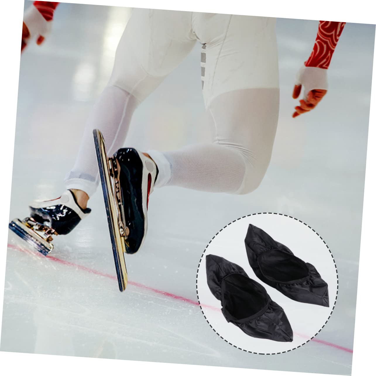 ifundom Cubiertas Elásticas para Hielo De Fundas De Cuchillas Accesorios Antideslizantes para Patinaje Mantiene Cuchillas Secas Y Previene Oxidación