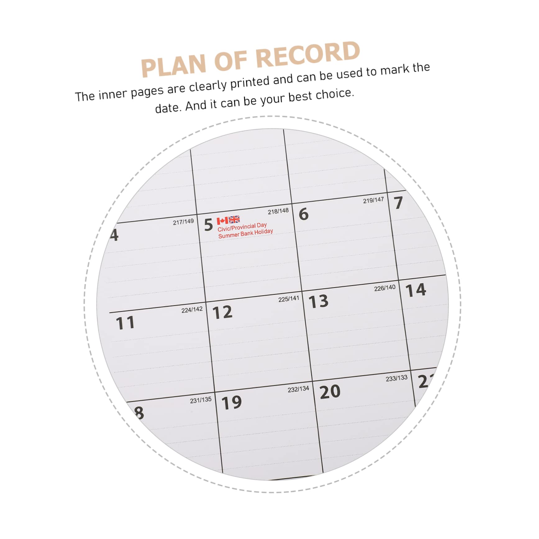VILLCASE 2piezas Calendario De Pared Mensual Desgarrable Espacio Para Anotaciones Para Hogar y Oficina Calendario Colgante Diseño Creativo y Práctico