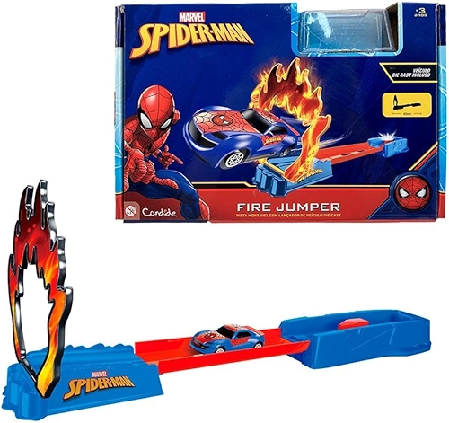 Pista para miniveículos Homem-Aranha - Salto em Chamas