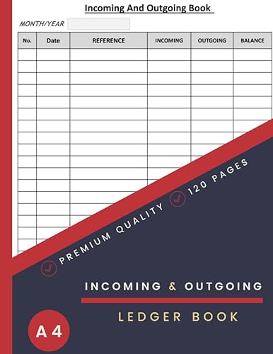 Incoming And Outgoing Book For Self Employed: Large Simple Accounting Ledger Book for Bookkeeping and Small Business | Cash Book Accounts Bookkeeping ... Record and Keep Track of Income &amp; Expenses.