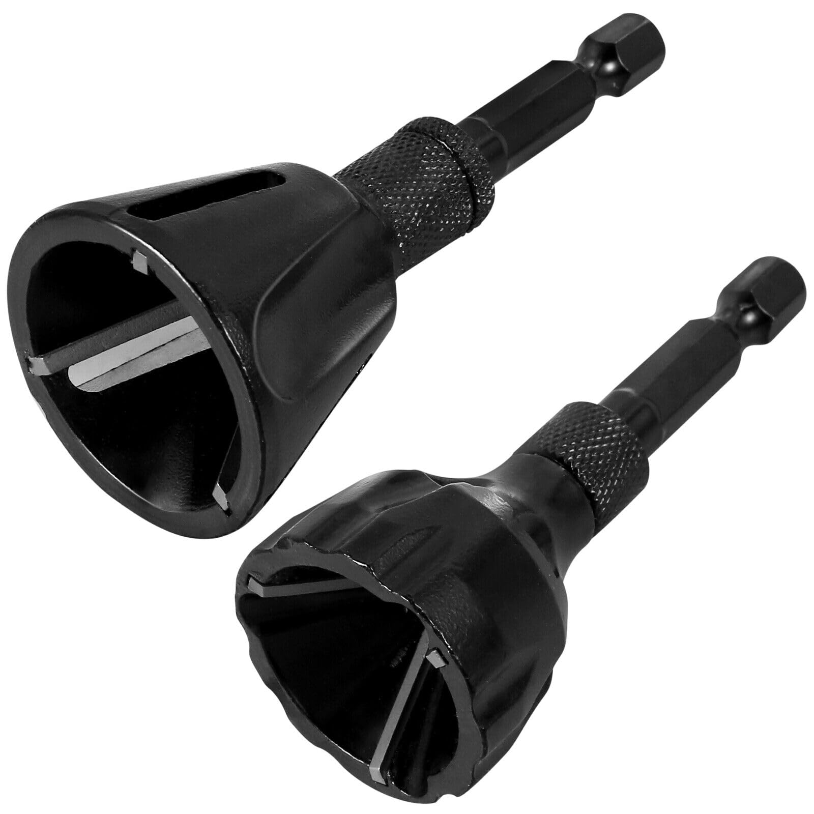 2Pcs Screw Deburring External Chamfer Tool, Metal High Speed Steel Hex Shank Remove Burr Tool
