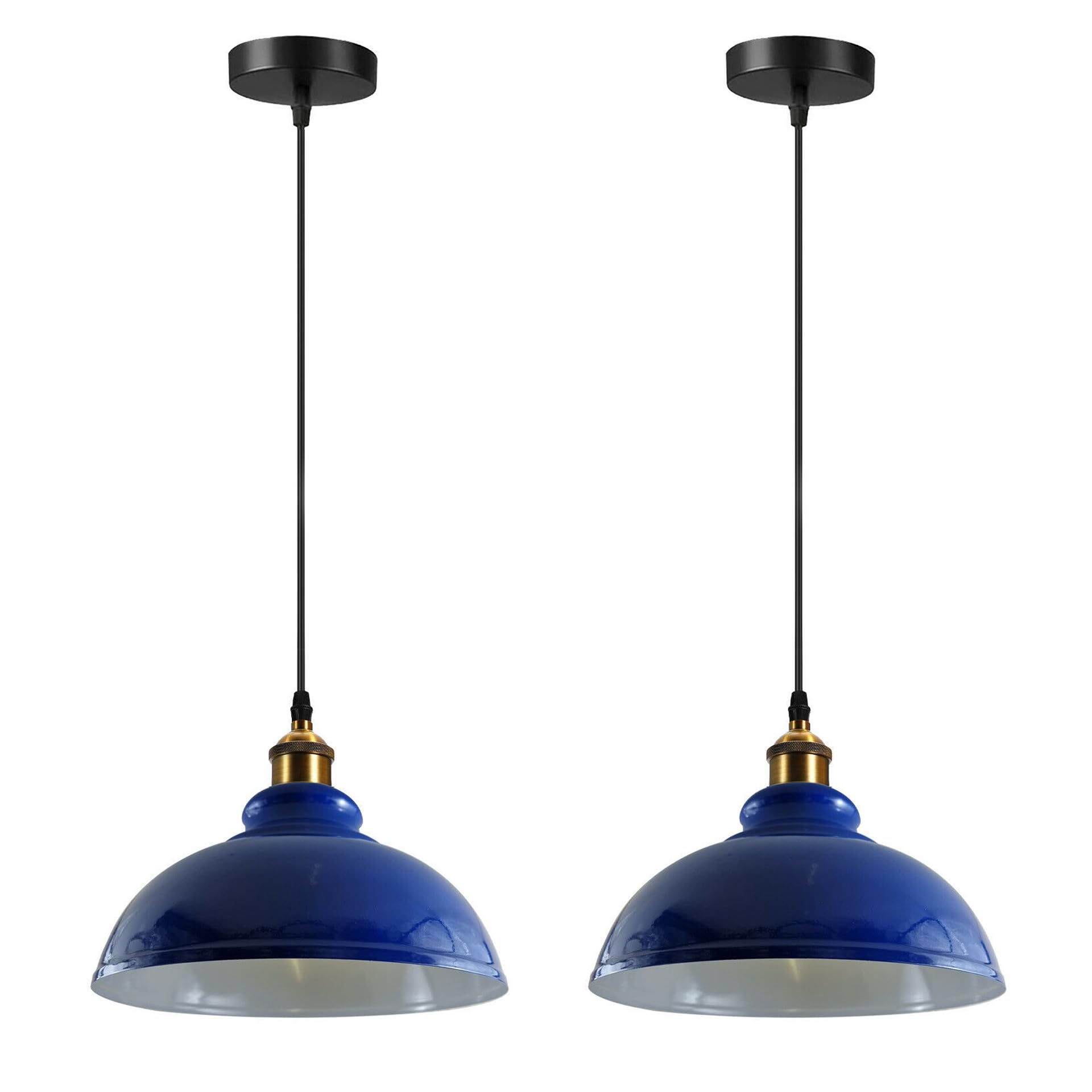 DC VOLTAGE Vintage Single Way Industrial Ceiling Pendant Lighting Metal Dome Shade Adjustable Hemp Rope Hanging Light is Perfect of Kitchen, Restaurants, Offices