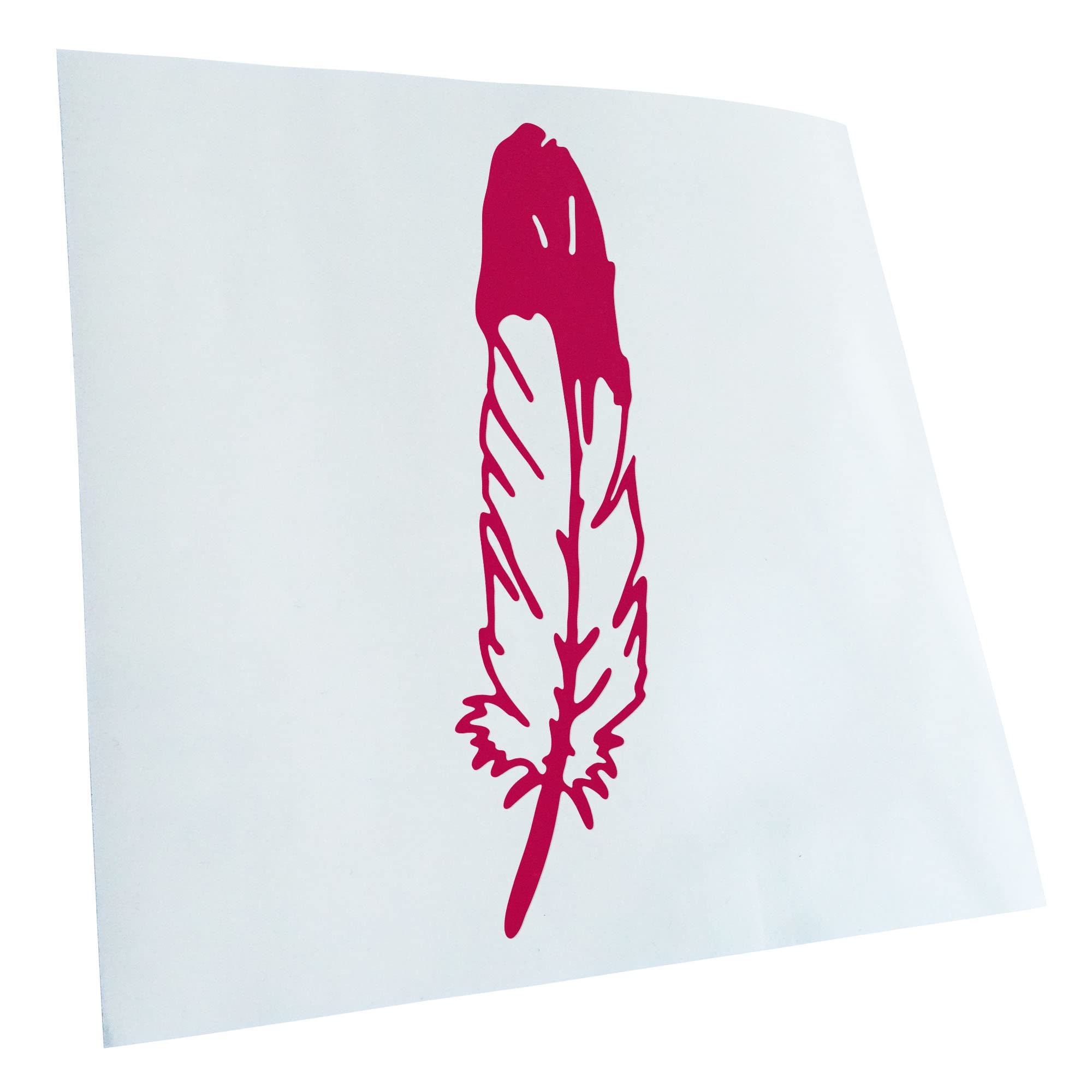 Kiwistar - Car Sticker - Pink - 20 x 6 cm Feather Bird Sticker for Car, Laptop, Bicycle, Truck, Motorcycle, Multicoloured JDM Decal Racing