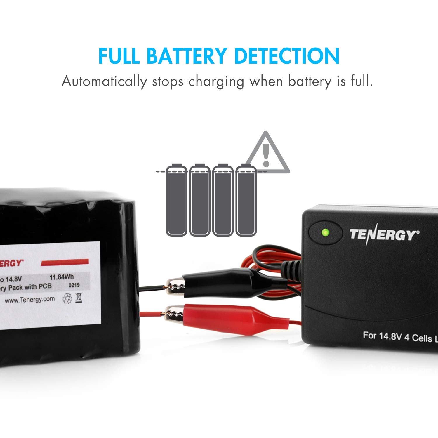 Amazon.com: Tenergy Universal Fast Smart TLP3000 1.5A Charger for Li-Ion /  Li-Polymer Battery Pack (14.8V 4 Cells) - UL Approved : Electronics