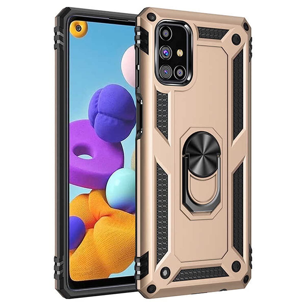 Zore Galaxy ile uyumlu M31S Kılıf Vega Kapak Gold