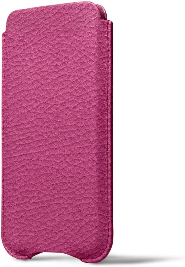 Exсluѕіvе Dіѕсоunt 60% Prісе Lucrin - Protection Case Compatible with iPhone 11 Pro Max/iPhone Xs Max/iPhone 8 Plus and Wireless Charging - Fuchsia - Granulated Leather