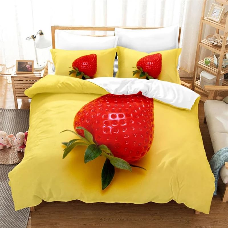 Housse de couette 140x200 parure lit microfibre sans repassage 110g/m²