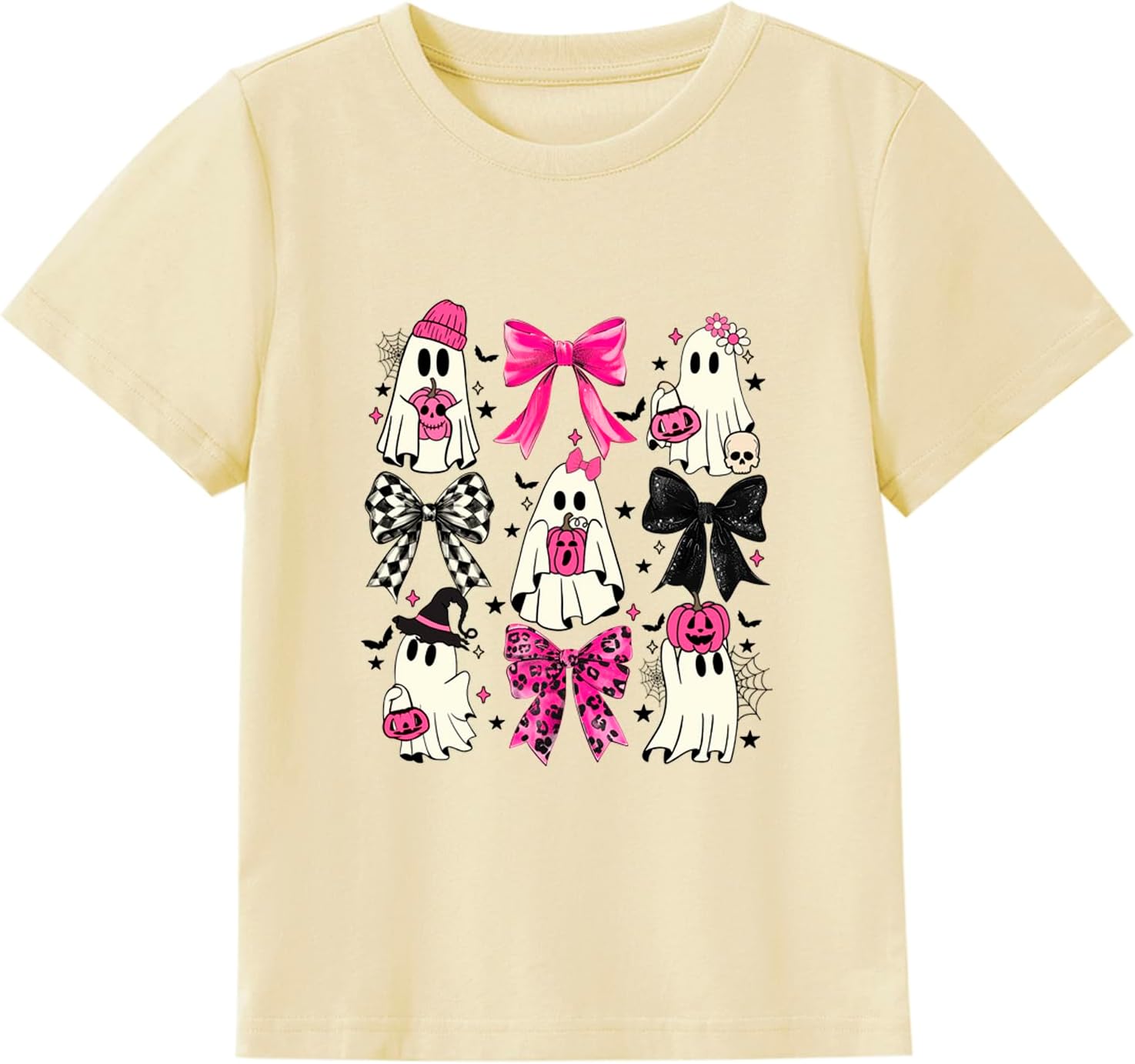 Toddler Halloween Shirts Little Miss Boo-Tiful Tshirt for Girls Kids Funny Halloween Ghost Tee Tops Ages 2-7