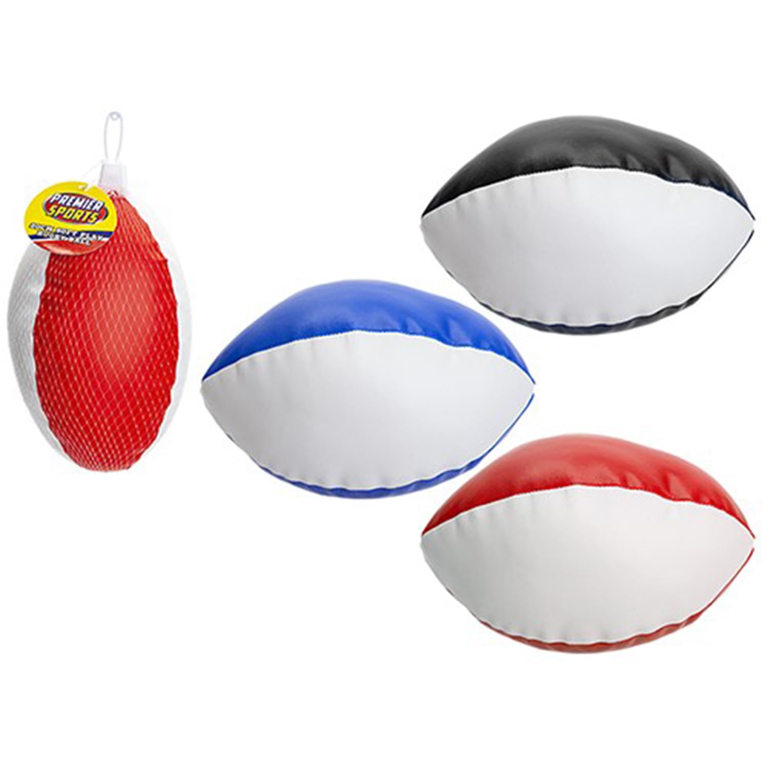 Vibrant Assorted Soft Play Rugby Ball (20cm x 8cm) 1 Pack - Fun & Durable For Kids, Indoor & Outdoor Activity - Ideal Beginner Training Rugby Kit