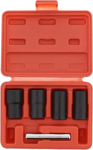 Miniatura 5 de ABN - Juego de dados giratorios, herramienta para remover tuercas de rueda  5 dados para extraer tornillos métricos y tuercas de rueda