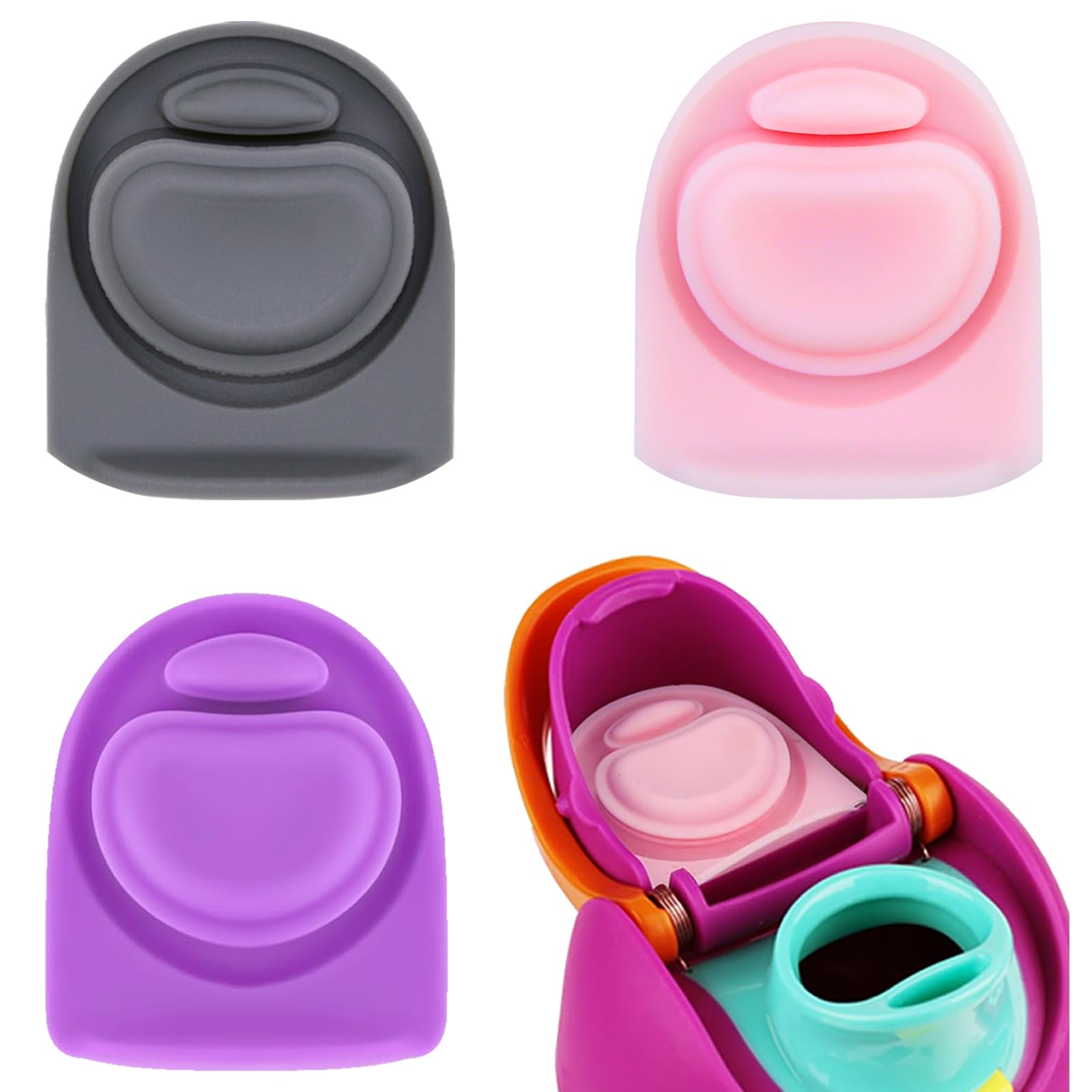 BMSQOFD 3 Sets Replacement Lid Rubber Seal for Owala FreeSip 24oz 32oz, Replacement Stopper and O Ring Gasket Parts Compatible with Owala 16/19/24/32/40oz Water Bottle Insert Silicone Accessories B1C8
