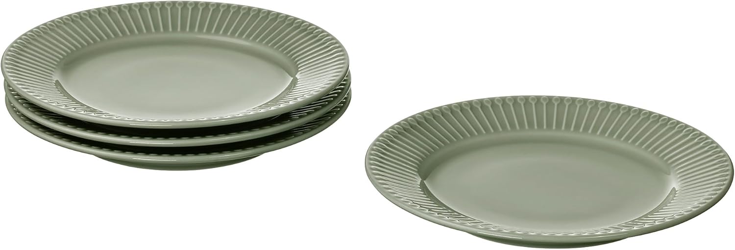 STRIMMIG Side plate, stoneware pale grey-green, 21 cm