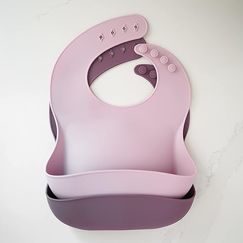 Miniatura 2 de AVA  OLIVER Silicone Bib Set - Adjustable Waterproof Bibs - Set of 2 Azul (Skies), Coconut, Confeti de coco, Dusty Rose, Flor Lei, Forest, Guava,