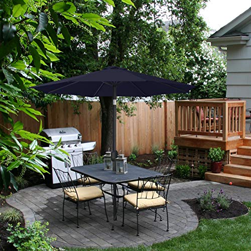 Image of ABCCANOPY 7.5FT Patio Umbrella Outdoor 6 RibsTable Umbrella(Navy Blue) | Fade & UV Resistant Fabric,6 Fiberglass Ribs,Smooth Crank System,Wind Resistance,Great for Patio,Backyard,Garden,Deck