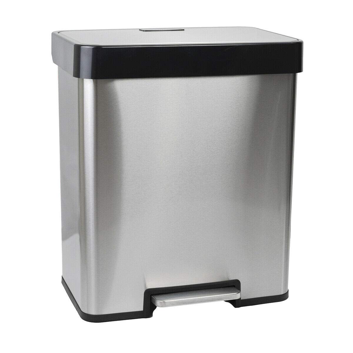 Buy Calitek Recycling Bin 40 litres with 2 Compartment Kitchen Pedal