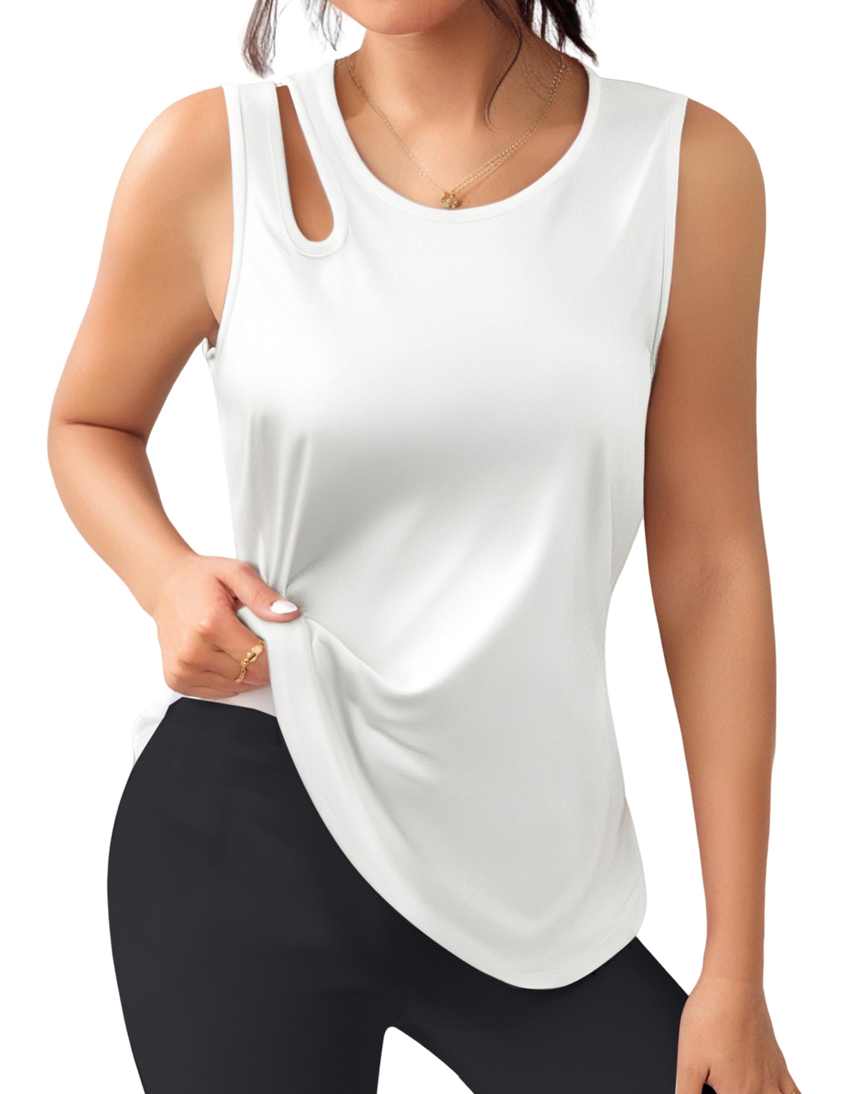 Gyabnw Tank Top Damen Sport Top Ärmellos Sportshirt Laufshirt Funktionsshirt Yoga Fitness XS-3XL