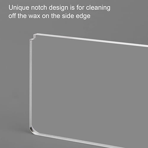 Miniatura 3 de Coolrunner Raspador de cera de esquí resistente con muesca derecha para quitar la cera extra enfriada de las tablas de snowboard de esquís (9.8 x