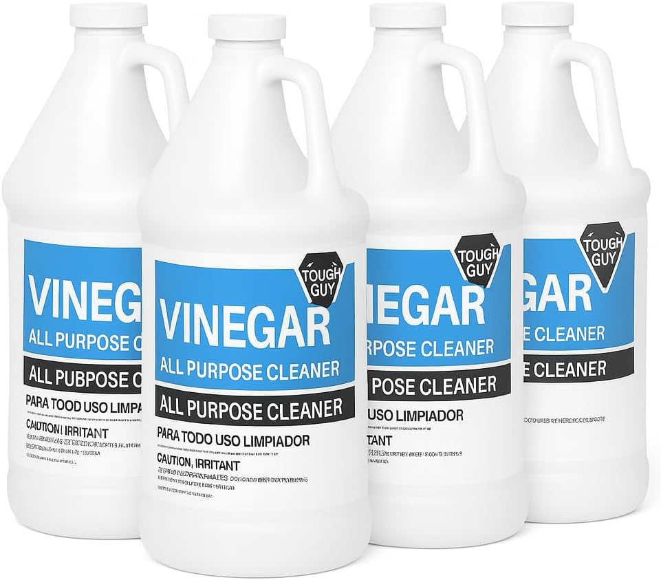 (4 Gallons) All Purpose Cleaner – 6% Acidity Multipurpose Cleaner Vinegar for Cleaning Purpose for Laundry, Floors, Surfaces – Fragrance Free Vinegar Cleaning Solution for Home, Commercial Use