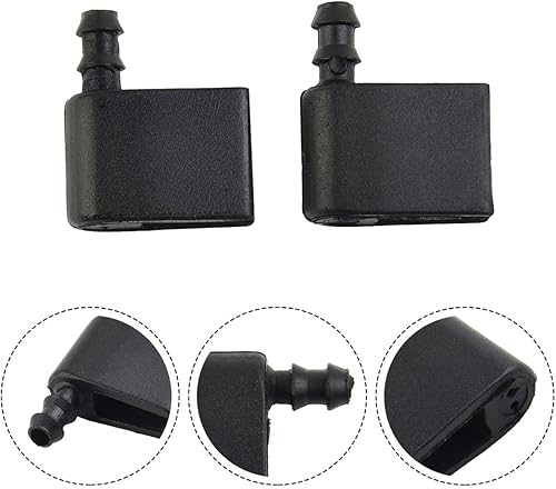 Miniatura 4 de 2 piezas de chorro de boquilla para brazo de limpiaparabrisas con manguera de líquido de 6.6 ft y 4 conectores de manguera, kit de repuesto para