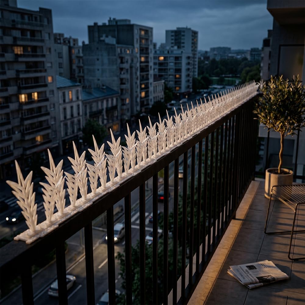PikArt Anti Bird Plastic Spikes (1 pcs Set) for AC Balconies Window Home Protection from Dog Monkey Crow kabutar Control Scare Repellent Balcony Railing (White.) | Long-Lasting Outdoor Protection,-image-48