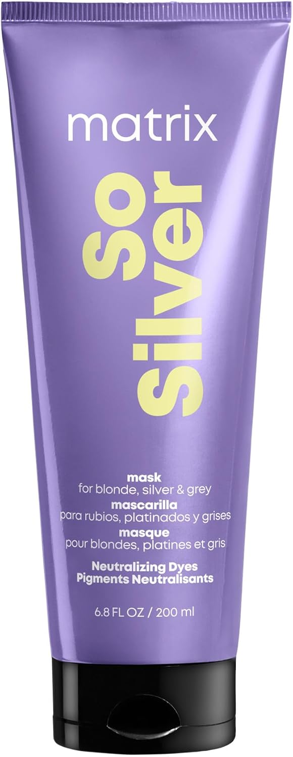 Matrix , voedend masker voor grijs, wit en blond, gekleurd of natuurlijk haar, verzorgt en beschermt, dus zilver, 200 ml